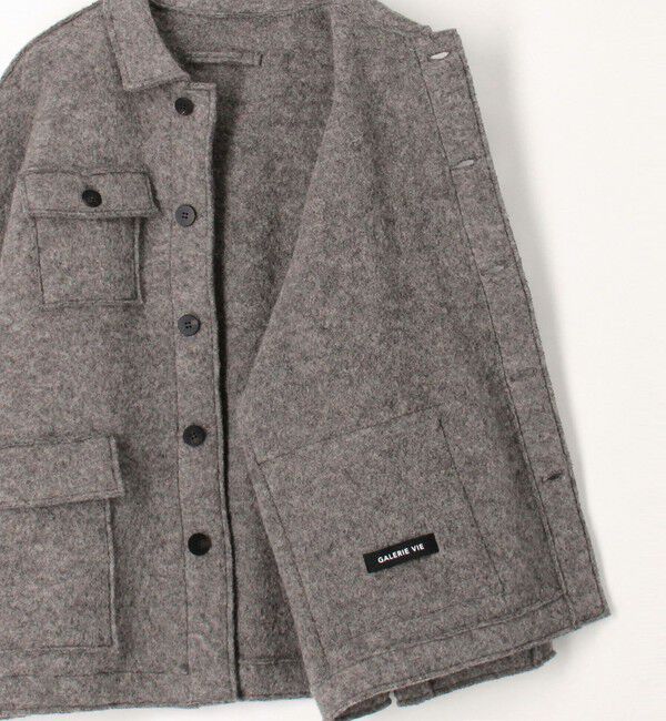 GALERIE VIE「シープジャージー カバーオール ジャケット」|ステンカラーコート|