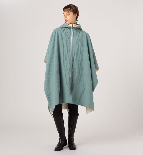 BACCA「レーヨンウール リバーシブルポンチョ」|ダッフルコート|