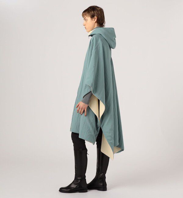 BACCA「レーヨンウール リバーシブルポンチョ」|ダッフルコート|