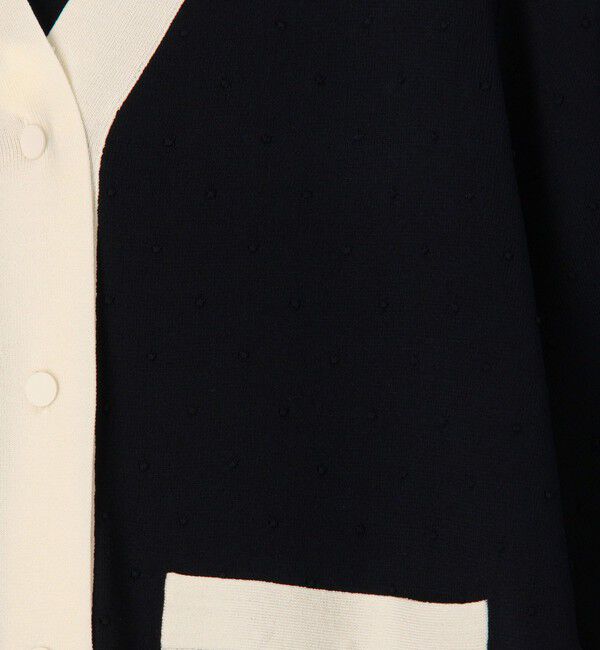 Ballsey「ストレッチタックドット Vネックカーディガン」|カーディガン|