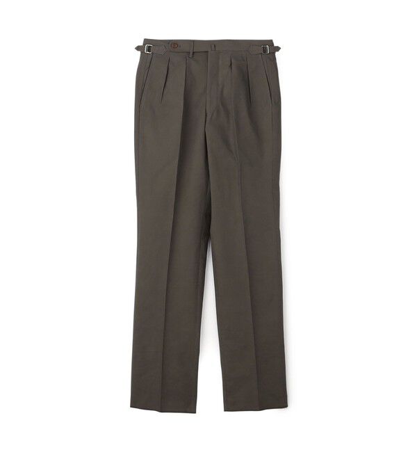 TOMORROWLAND MENS「コットン イン2プリーツスラックス BRADFORD SYSTEM」|スラックス|57 カーキ