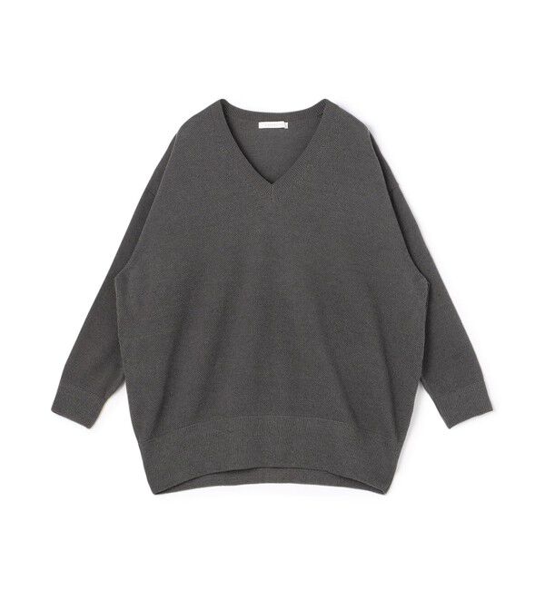 GALERIE VIE「ドライカノコ Vネックプルオーバー」|ニット・セーター|15 グレー