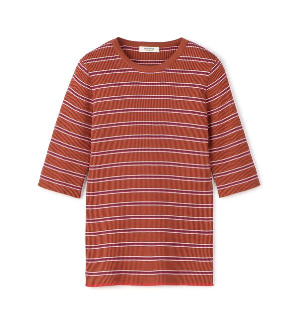 MACPHEE「コットンリブ クルーネックプルオーバー」|ニット・セーター|46 ブラウン系