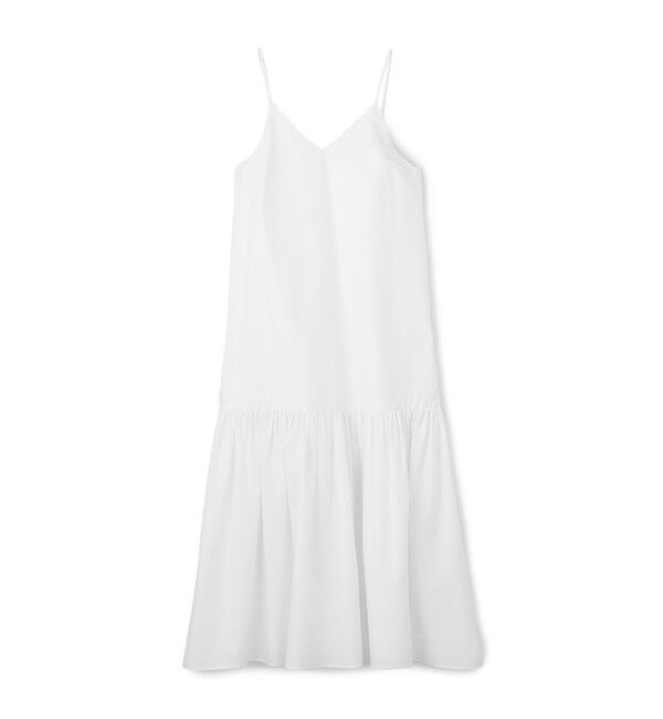 MACPHEE「【WEB限定】クリスピータフタ ティアードキャミソールワンピース」|ワンピース|11 ホワイト
