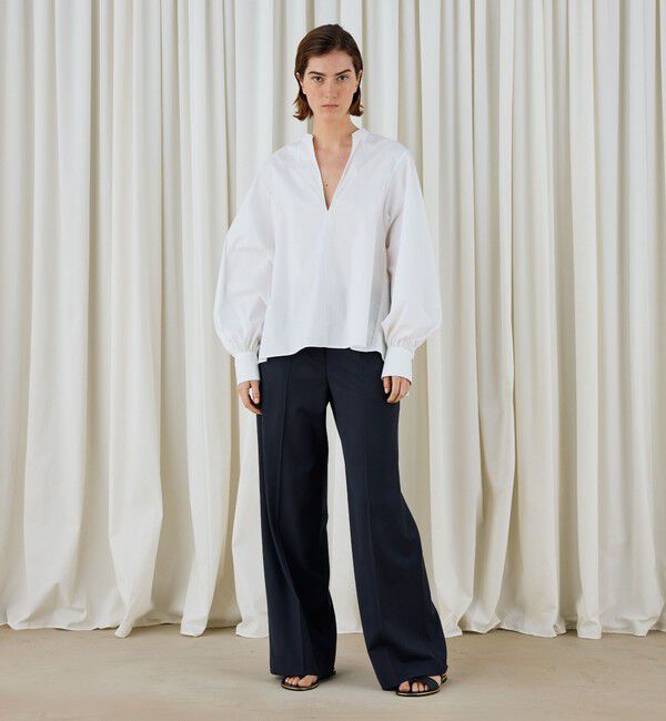 DES PRES「ハイツイストギャバジン タックパンツ」|スラックス|