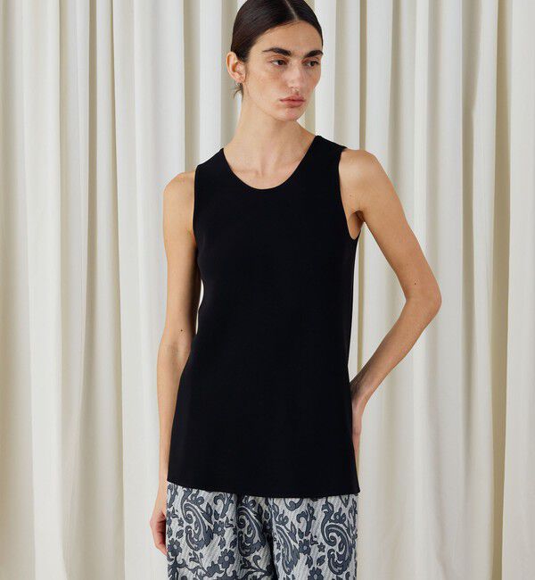 DES PRES「ライトダブルクロス ノースリーブトップス」|シャツ・ブラウス|