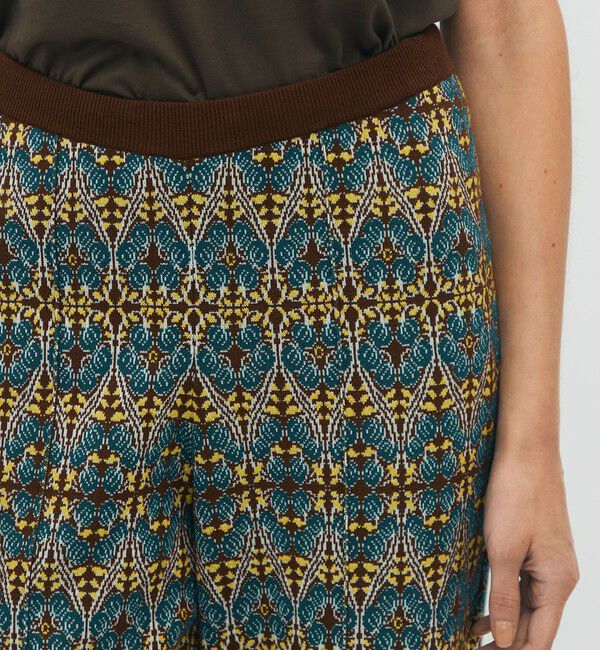 CABaN「コットンカシミヤストレッチ ジャカードプリントニットパンツ」|その他|