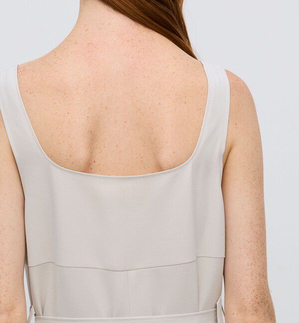 BACCA「ジョーゼットサテン ベルテッドジャンプスーツ」|オールインワン|