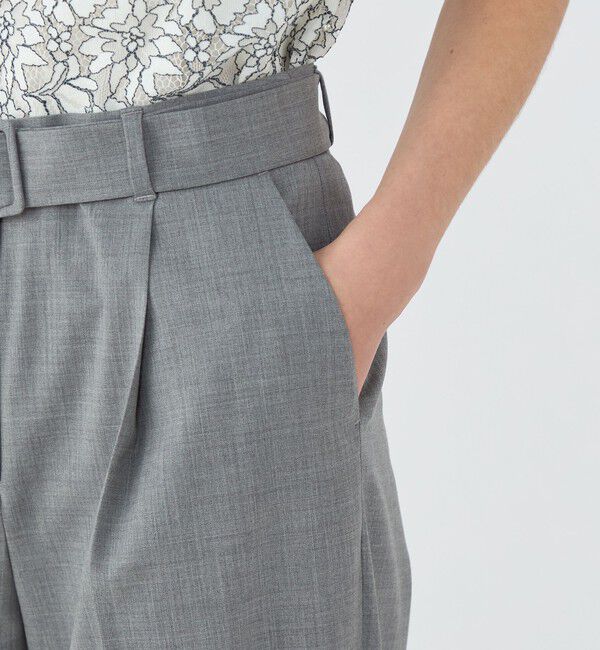 TOMORROWLAND collection「ファインウーステッドウール タックワイドパンツ」|その他|