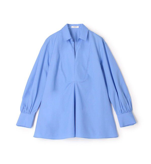 MACPHEE「コットンブロード スキッパーシャツ」|シャツ・ブラウス|63 ライトブルー