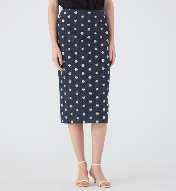 TOMORROWLAND collection「ドレフルールデニム タイトストレートスカート」|タイト|