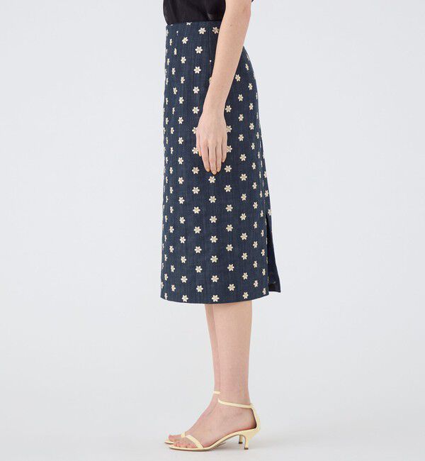 TOMORROWLAND collection「ドレフルールデニム タイトストレートスカート」|タイト|