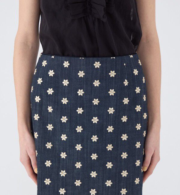 TOMORROWLAND collection「ドレフルールデニム タイトストレートスカート」|タイト|