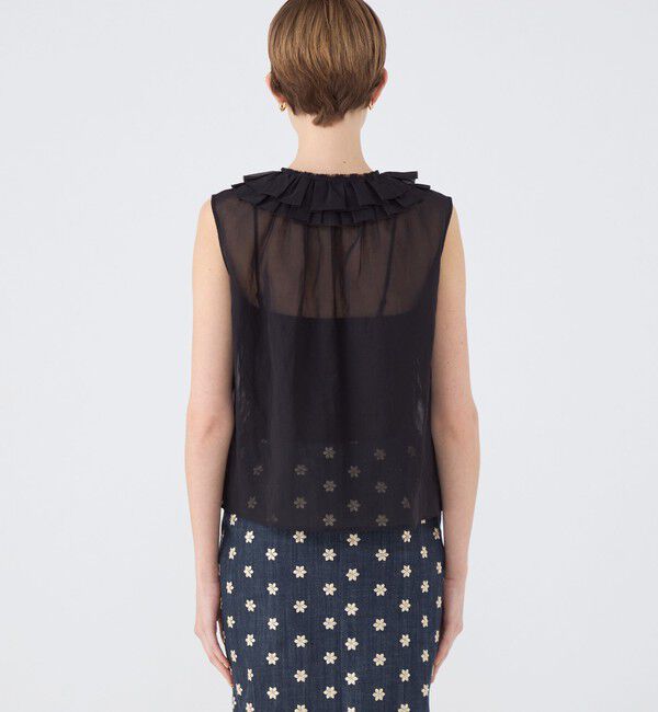 TOMORROWLAND collection「ルコットンオーガンジー スリーブレスブラウス」|シャツ・ブラウス|