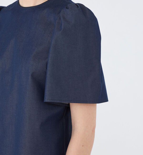 TOMORROWLAND collection「コットンシルクデニム タックベルスリーブプルオーバー」|シャツ・ブラウス|