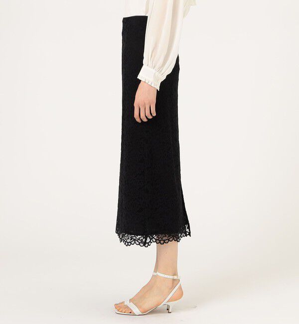 Ballsey「フラワーコードレース ペンシルタイトスカート」|タイト|