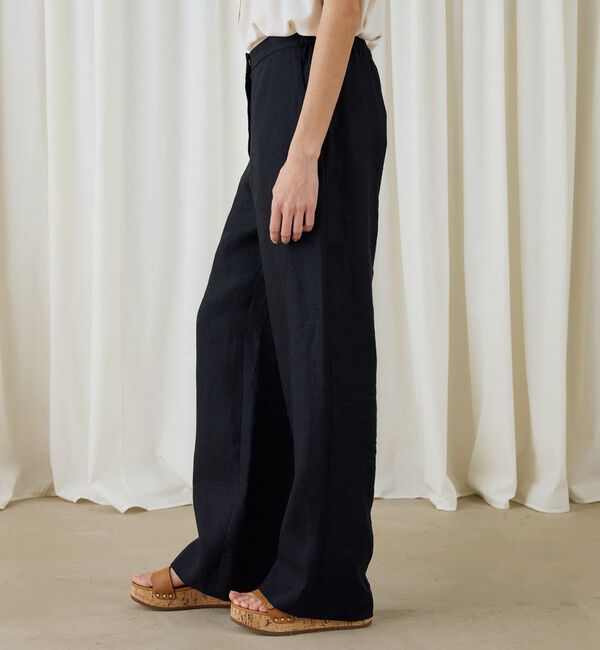 DES PRES「ツイルリネン　セミワイドイージーパンツ」|チノ|