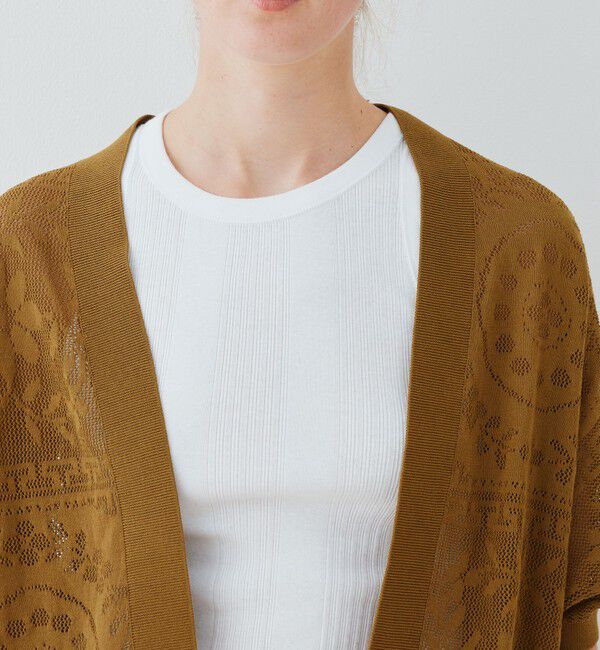 GALERIE VIE「 メッシュワーク Vネックカーディガン」|カーディガン|