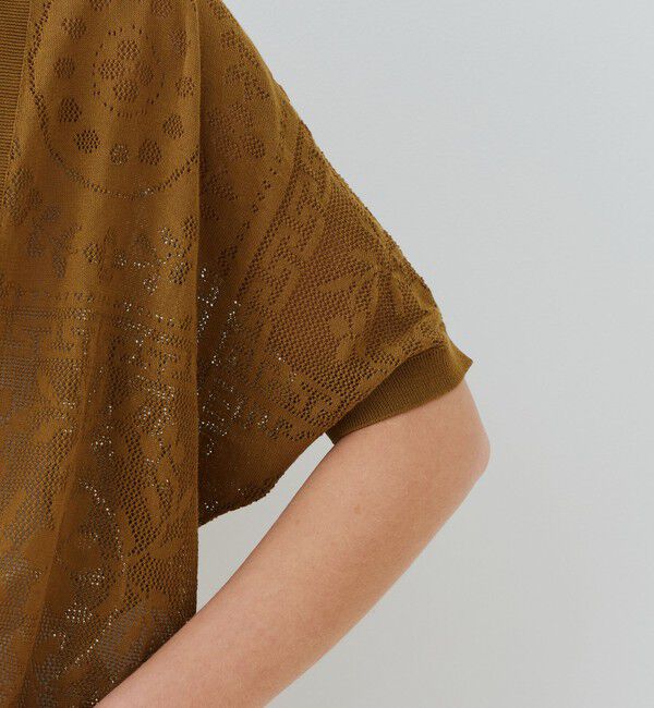 GALERIE VIE「 メッシュワーク Vネックカーディガン」|カーディガン|