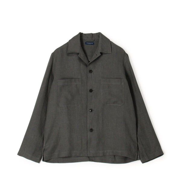 TOMORROWLAND MENS「ベルジャンリネン シャツブルゾン LIBECO」|ブルゾン・スタジャン|17 チャコールグレー