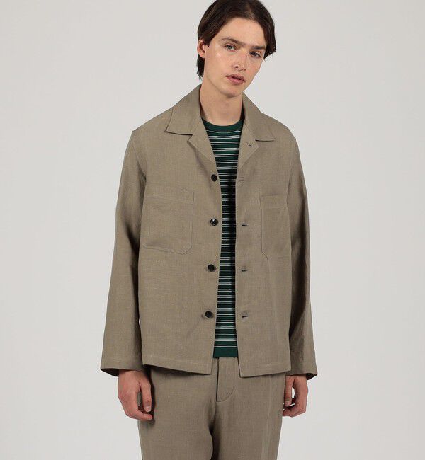 TOMORROWLAND MENS「ベルジャンリネン シャツブルゾン LIBECO」|ブルゾン・スタジャン|