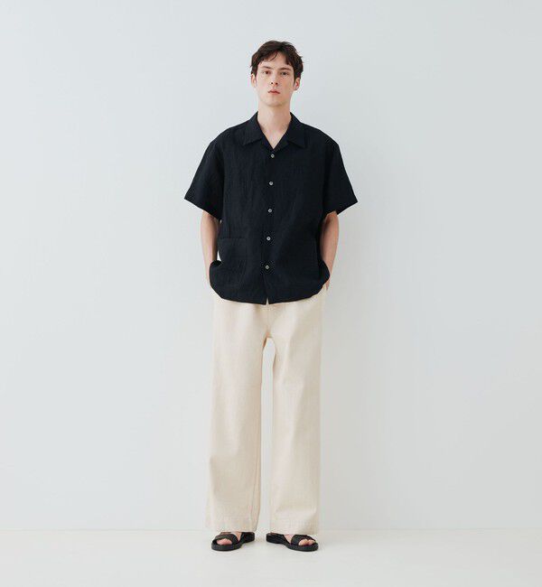 GALERIE VIE「ランダムリネン オープンカラーシャツ」|シャツ・ブラウス|