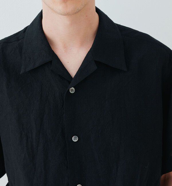 GALERIE VIE「ランダムリネン オープンカラーシャツ」|シャツ・ブラウス|