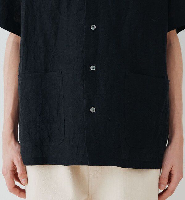 GALERIE VIE「ランダムリネン オープンカラーシャツ」|シャツ・ブラウス|