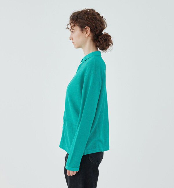 TOMORROWLAND GOODS「【別注】Ｖ::room ヘンプピケ ポロカラーシャツ」|シャツ・ブラウス|