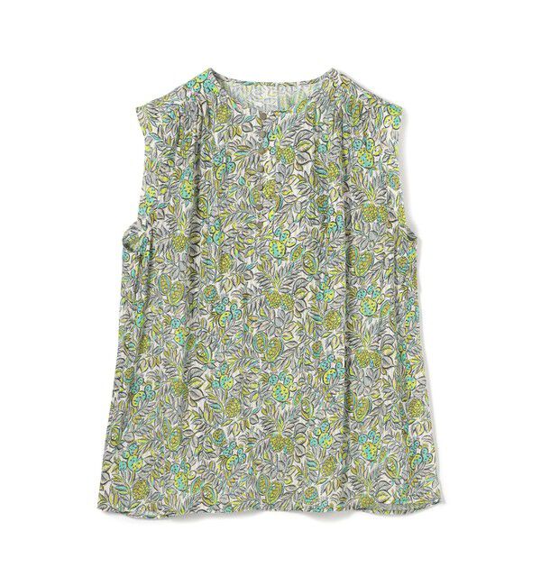 SOULEIADO「ポリエステルプリント スリーブレスブラウス」|シャツ・ブラウス|24 イエロー系