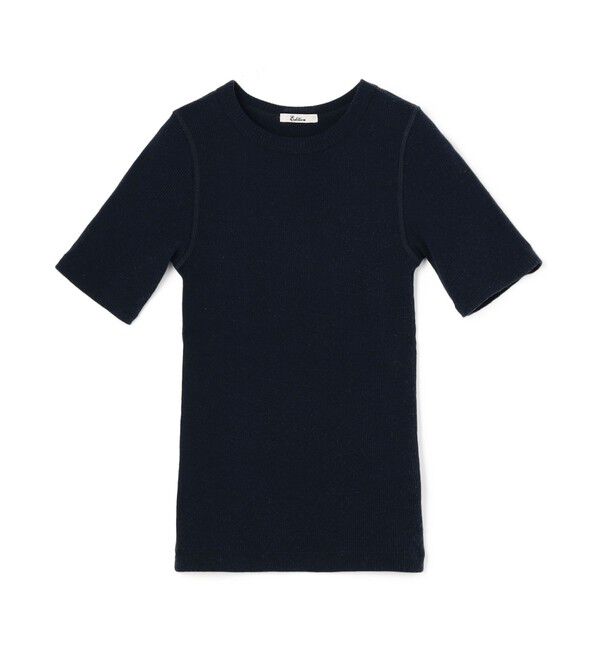 Edition「シルクネップ ハーフスリーブトップス」|Tシャツ・カットソー|69 ネイビー
