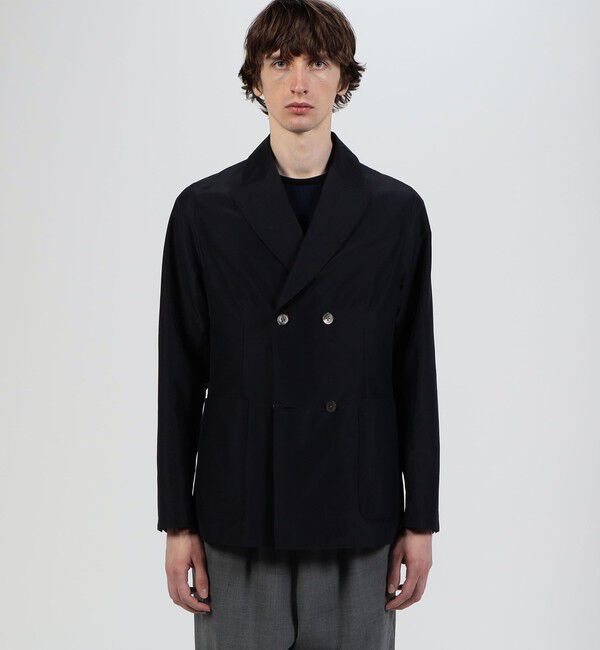 TOMORROWLAND MENS「コットンシルク ダブルブレステッド 4Bジャケット」|テーラードジャケット|