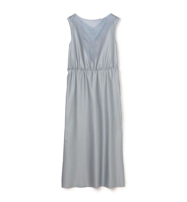 BACCA「コットンバックサテン オーガンジーコンビドレス」|ワンピース|61 ライトブルー