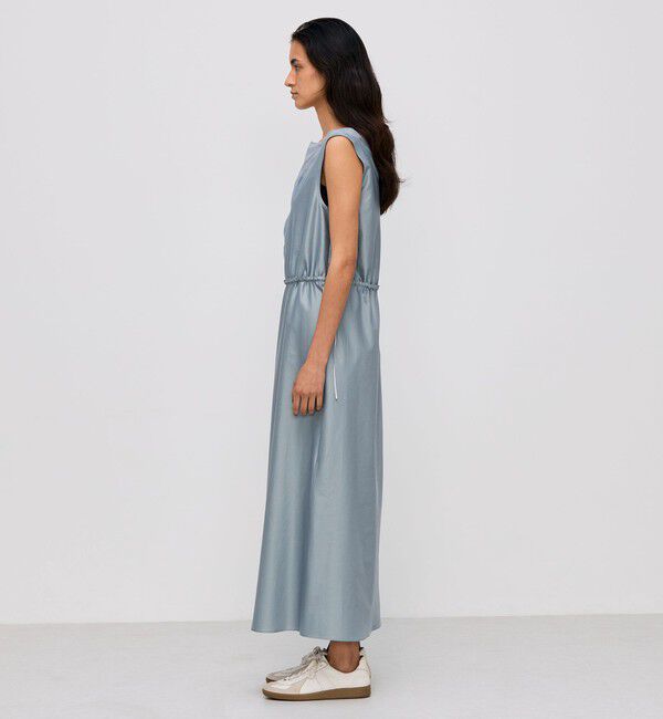 BACCA「コットンバックサテン オーガンジーコンビドレス」|ワンピース|