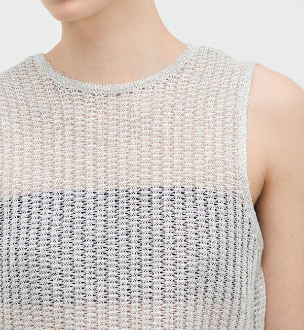 BACCA「【一部WEB先行予約】オーロラフィルム リネンベスト」|ニット・セーター|