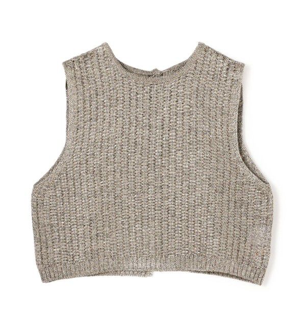BACCA「【一部WEB先行予約】オーロラフィルム リネンベスト」|ニット・セーター|17 チャコールグレー