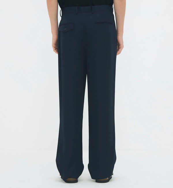 CABaN「CABaN レーヨンシルクツイル 2タックワイドテーパードパンツ」|チノ|