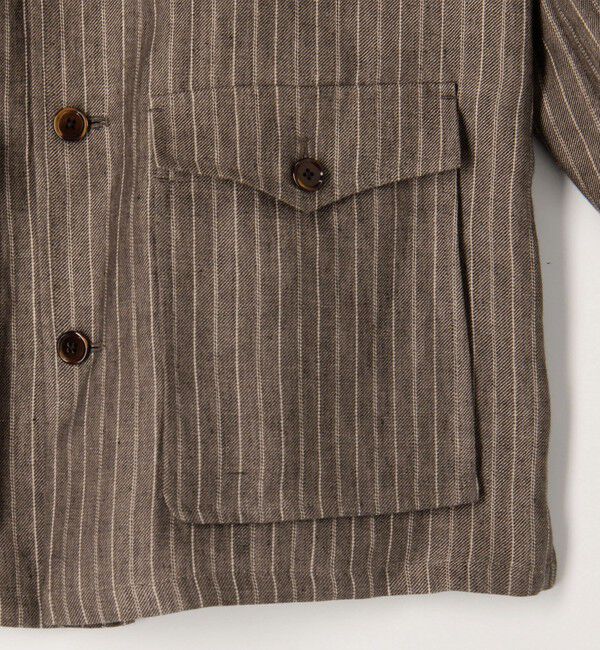 TOMORROWLAND MENS「リネン ダブルポケット シャツジャケット SOLBIATI」|ブルゾン・スタジャン|