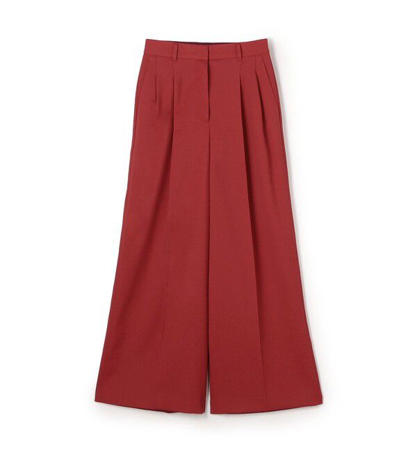 Ballsey「バラシアストレッチ 2タックワイドパンツ」|スラックス|33 レッド
