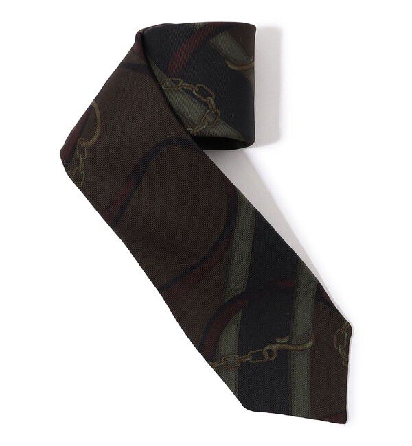 TOMORROWLAND GOODS「TOMORROWLAND シルクプリント ネクタイ」|ネクタイ・蝶ネクタイ|56 カーキ系