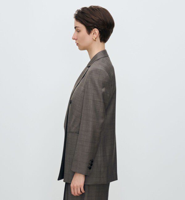 TOMORROWLAND collection「365 GLEN CHECK ダブルブレストジャケット」|テーラードジャケット|