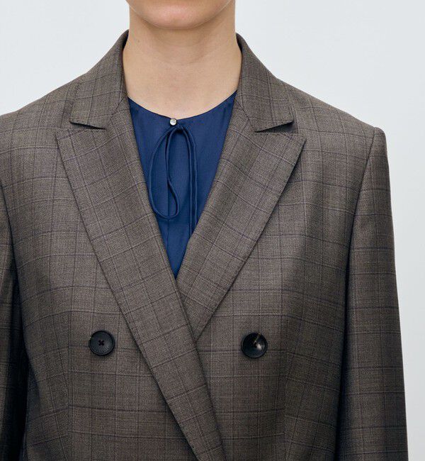 TOMORROWLAND collection「365 GLEN CHECK ダブルブレストジャケット」|テーラードジャケット|