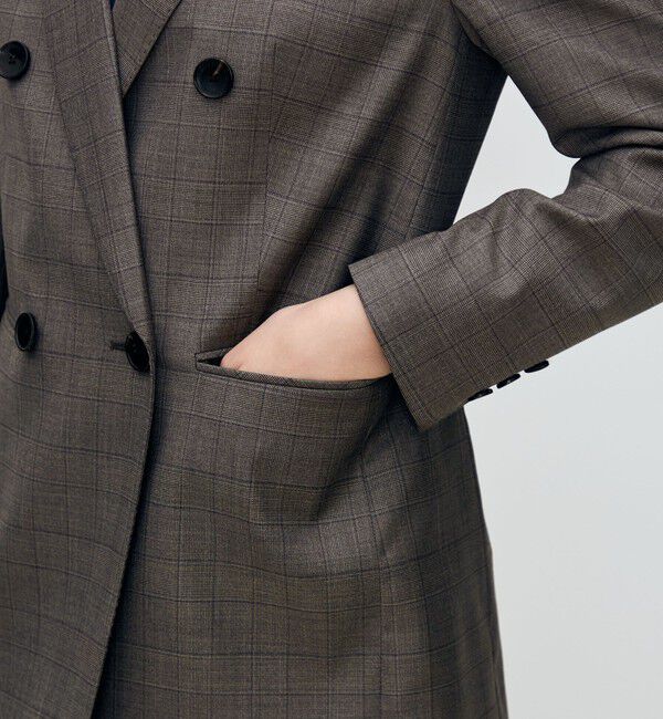 TOMORROWLAND collection「365 GLEN CHECK ダブルブレストジャケット」|テーラードジャケット|