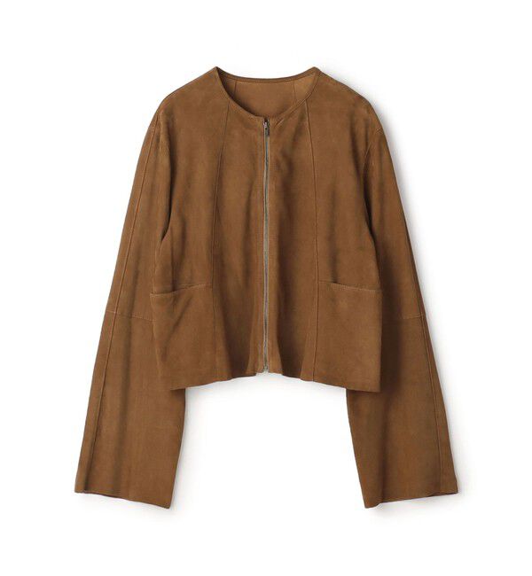 BACCA「ゴートスエード ショートジップブルゾン」|ブルゾン・スタジャン|45 キャメル