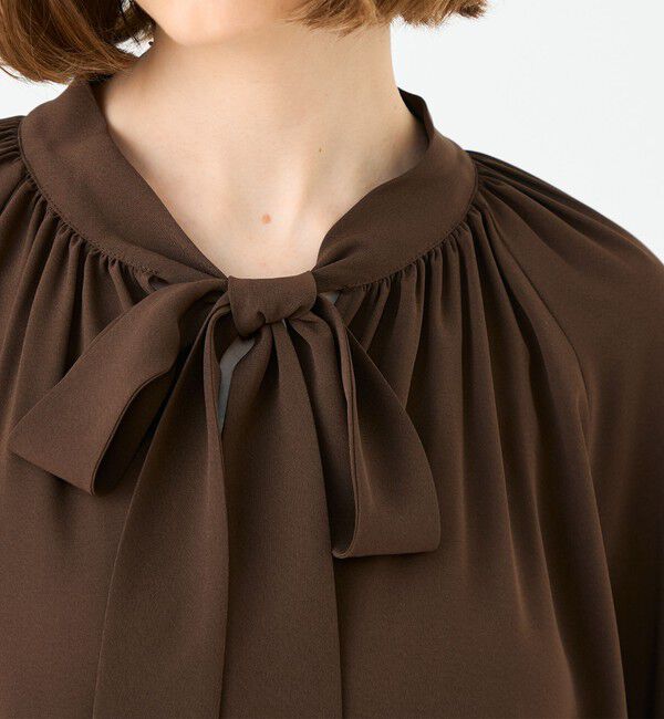 Ballsey「シアートロピカル ボウタイブラウス」|シャツ・ブラウス|