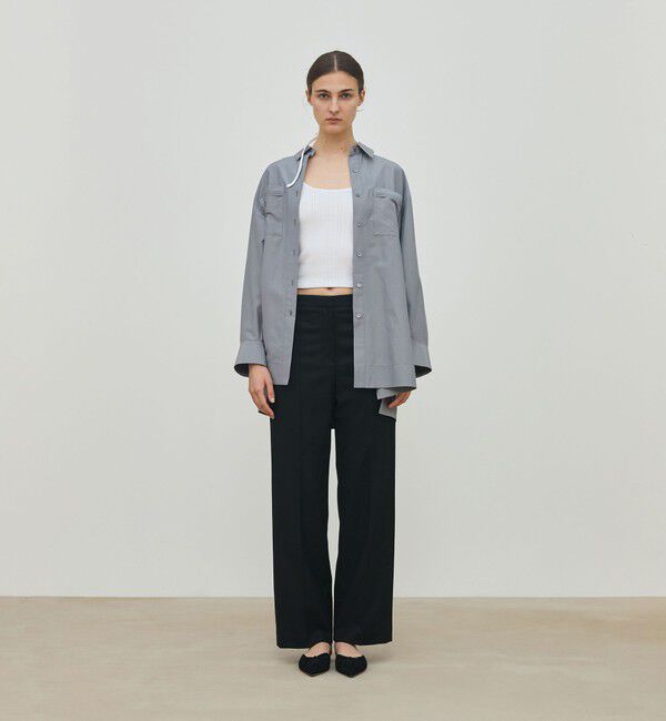 DES PRES「コットンシルクポプリン チュニックシャツ」|シャツ・ブラウス|