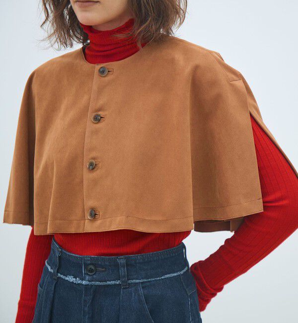 MACPHEE「フェイクスエード ショートケープ」|その他|