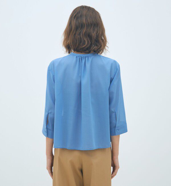 MACPHEE「ポリエステルウールボイル フリルブラウス」|シャツ・ブラウス|