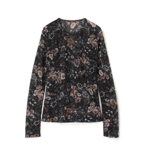 Edition「シアープリント クルーネックトップ」|Tシャツ・カットソー|18 ブラック系