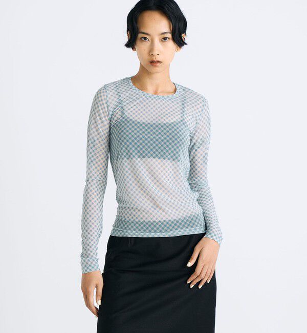 Edition「シアープリント クルーネックトップ」|Tシャツ・カットソー|